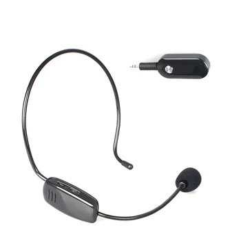 

AAY-UHF Headset Microphone Professional Wireless Head-Wear Mic Voice Amplifier for Speech Teaching Tour Guiding