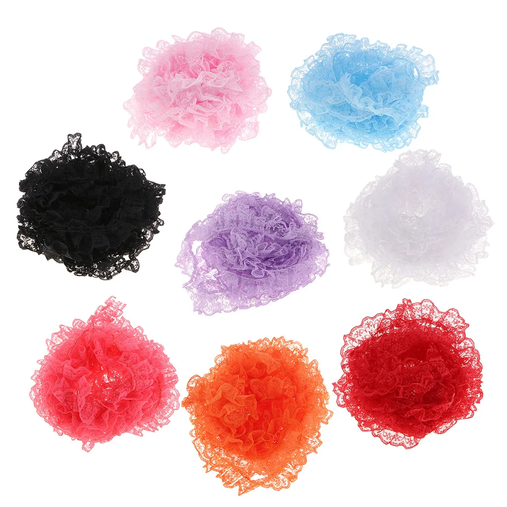 5 Yards Various Colors Ribbon Floral Elastic Lace Trim Handcraft Accessories 2.2cm Width - 8 Colors Available