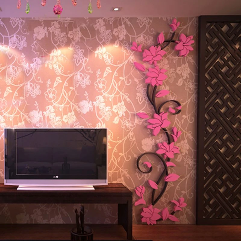 3D Flower Wall Stickers Decals Vinyl Mural Art Home DIY Decor Removable