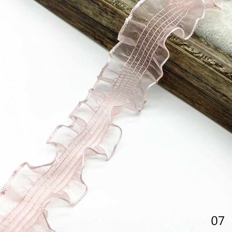Elegant 30mm Elastic Lace Ribbon for Hair Accessories and DIY Crafts - 1 Yard