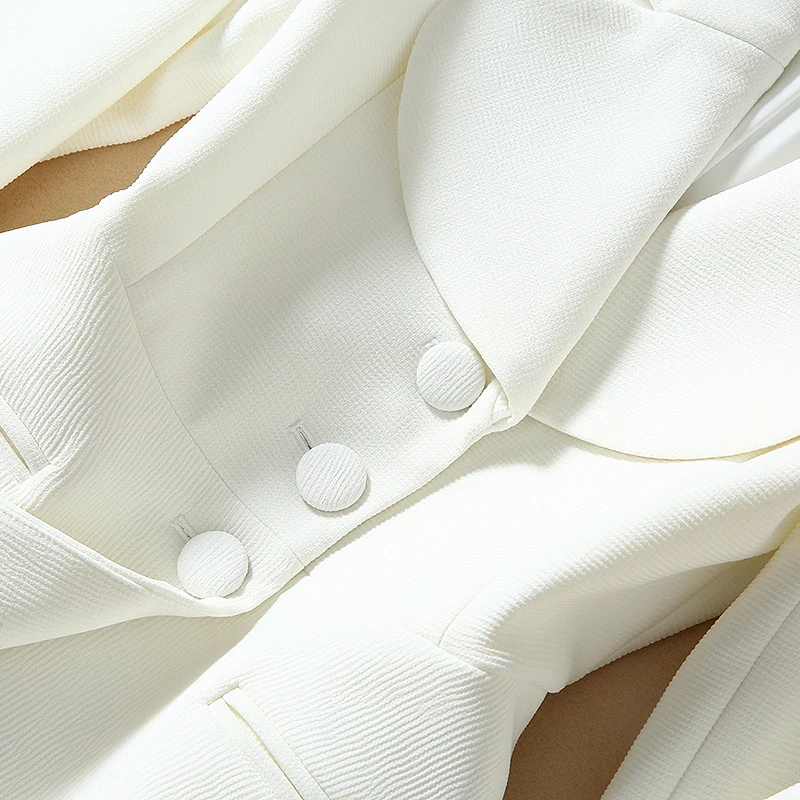 XF белый женский костюм для путешествий весна и осень Тонкий Модный высококачественный Женский комплект 2 шт. с длинным рукавом