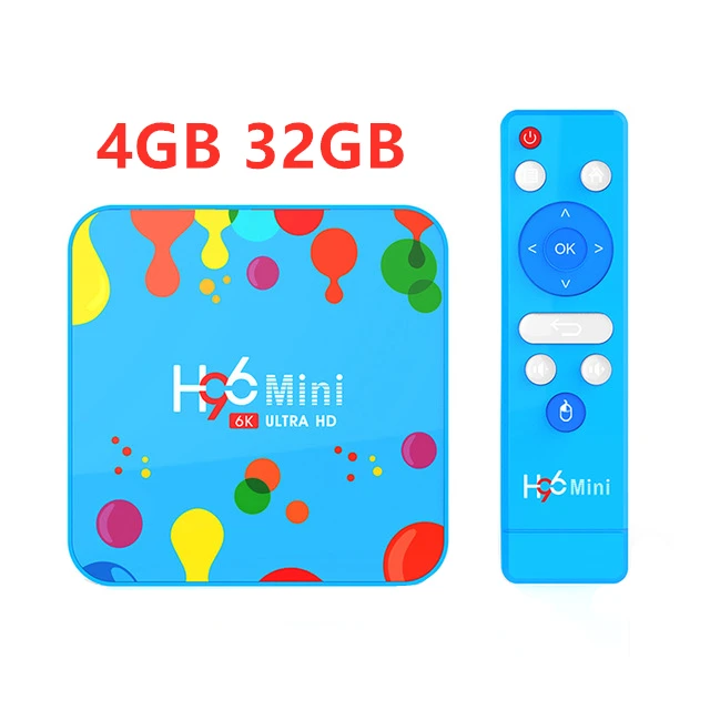 4GB 32GB H96 Mini H6 Android 9,0 4 Гб ram 12 Гб rom tv Box Allwinner H6 четырехрядный 6K 2,4G 5G WiFi BT H96 мини проигрыватель Google Netflix Youtube - Цвет: 4GB 32GB