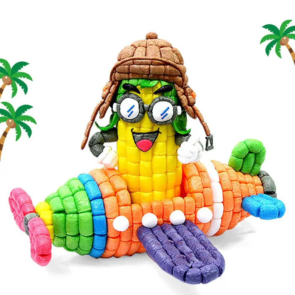 

Kuulee Children PlayMais Manual DIY Full of Creativity Parent-child Puzzles Kindergarten Corn starch food colouring