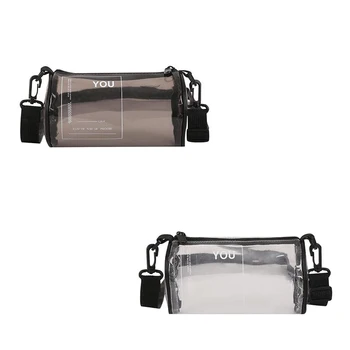 

Round Clear Crossbody Bag Messenger Handbag Tote Shoulder Purse , Transparent, Waterproof, PVC Jelly Shoulder Bags