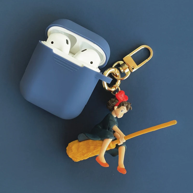

Cute Girl Doll Decoration Case for Apple Airpods 1 2 Bluetooth Earphone Hanging Key Ring Accessories Wieless Headset Cover Box