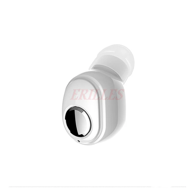 ERILLES, мини беспроводные Bluetooth наушники с микрофоном, свободные руки, наушники, Bluetooth 5,0, Спортивная гарнитура для всех смартфонов - Цвет: Белый