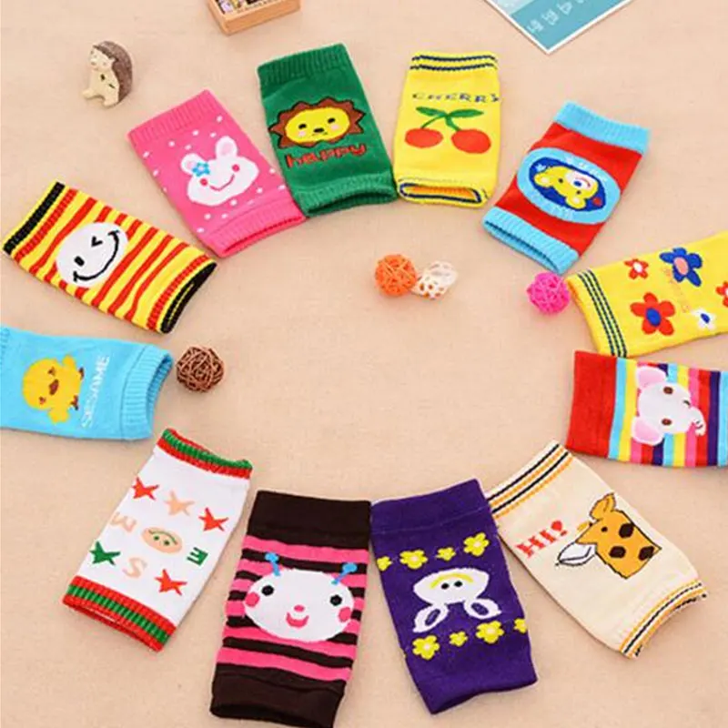 1 Pair Baby Toddler Leg Warmers Safety Crawling Elbow Cushion Infants Cartoon Knee Pads Protector Kids Cotton Sleeve D0240