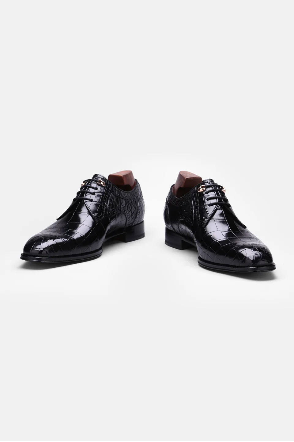 DIMY ручной работы на заказ от Goodyear high-end; туфли с крокодиловым принтом; мужская формальная деловой галстук с острым носком обувь в стиле дерби; модная обувь