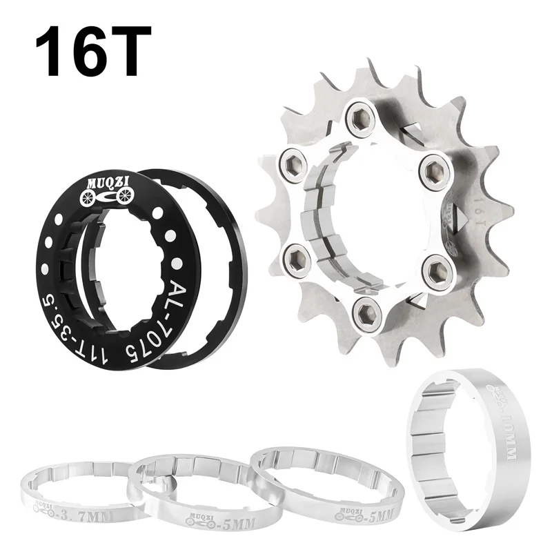 Kit Conversion Mono Vitesse 16T – Pignon Cassette Acier – Pour Vélo Simple Vitesse