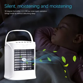

USB Charging Portable Mini USB Air Cooler Portable Air Conditioner With Bluetooth Speaker Home Refrigerator Coole