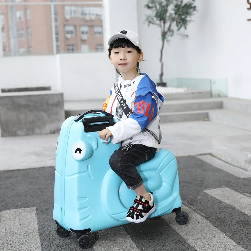 Children Rolling Luggage Spinner 20 inch Wheels Suitcase Kids Cabin Trolley Student Travel Bag Cute Baby Carry On Trunk