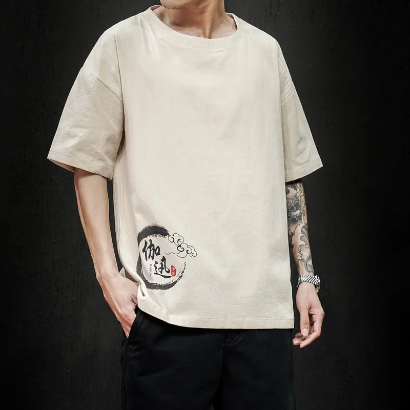 Забавные мужские летние футболки мужская хлопковая Модная рубашка белая