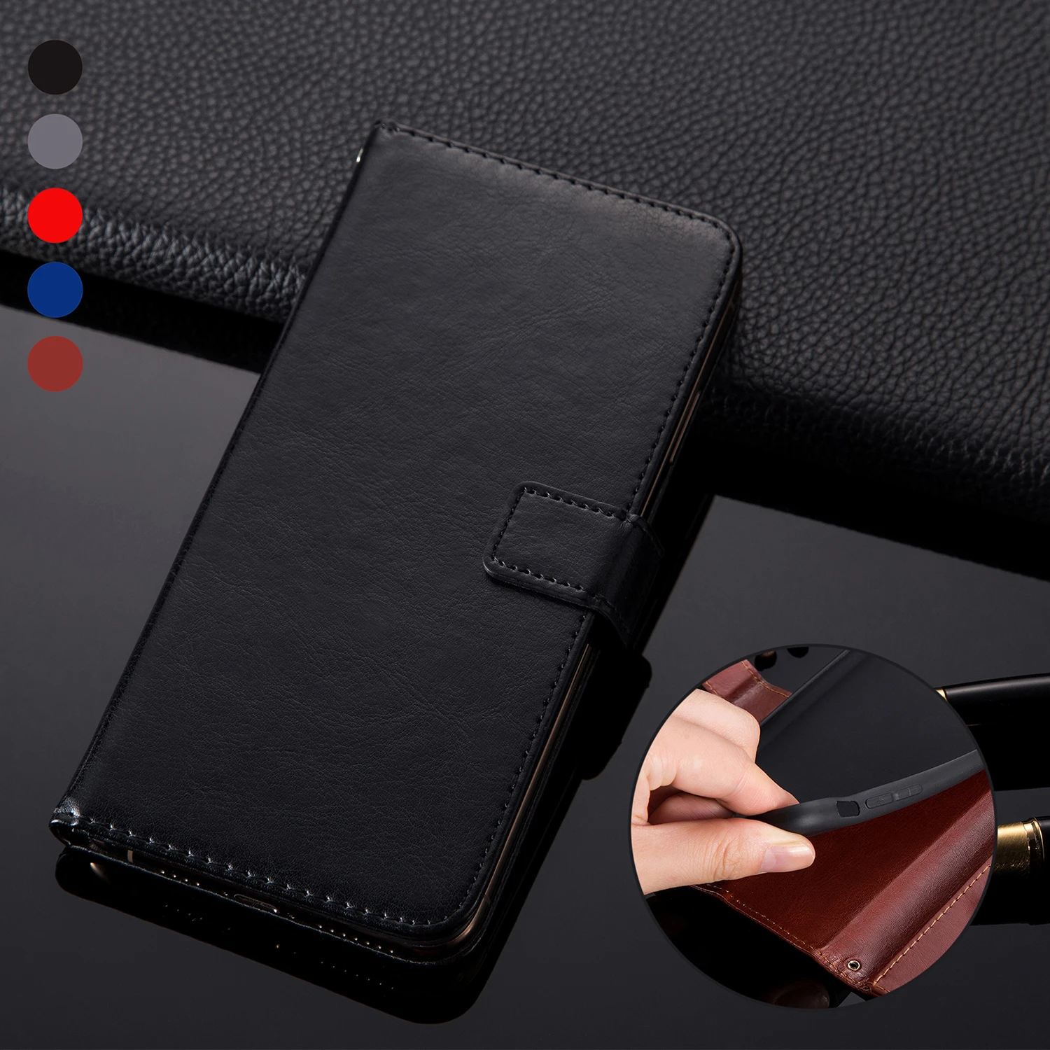 

For Samsung Galaxy A10 A20 A30 A40 A50 A60 A10E A20E Leather Flip book Case For Funda Samsung A 20 30 40 50 60 Card Cover capa