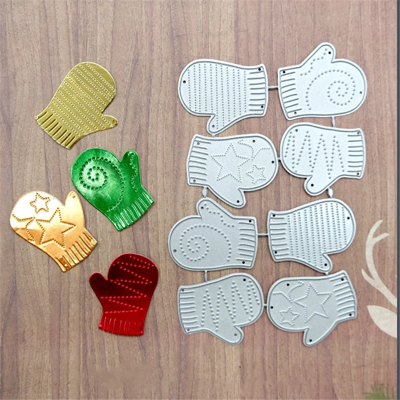 Kokorosa, рождественские перчатки, штампы для изготовления открыток с рождеством, металлические штампы для скрапбукинга, трафареты для рукоделия