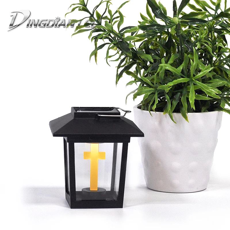 

Solar Energy Outdoor Solar Light LED Novelty Light Flame Peaceful Mind Light Cross Jesus Church Halloween Christmas Light