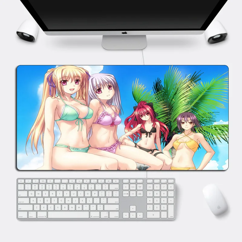 Большой Школьный DXD 60x30 см аниме коврик для мыши Otaku XXL сексуальная девушка игровой коврик для мыши фиксирующий край резиновый прочный компьютерный стол коврик