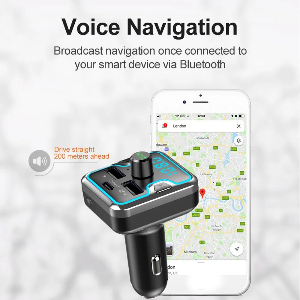 Автомобильный Bluetooth 3,0 fm-передатчик, беспроводной аудио приемник, Автомобильный MP3 плеер A, двойное USB быстрое зарядное устройство, автомобильные аксессуары