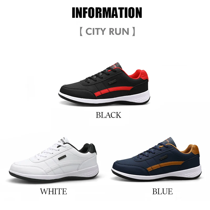 Men's Sports Casual Shoes Fashion PU Leather Shoes Outdoor Spring/Autumn Comfortable Flat Sneakers
