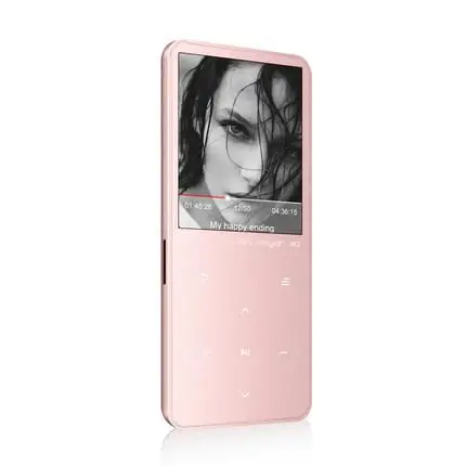Bluetooth Сенсорный экран TFT экран MP3-плеер 8 Гб динамик HIFI Lossess портативный MP3 музыкальный плеер с радио/FM/запись - Цвет: Розовый