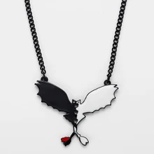 Hanreshe беззубное ожерелье Как приручить Ваше ожерелье с кулоном дракона черная цепочка с пистолетом модные ювелирные изделия девушки женщины Эмаль ожерелье