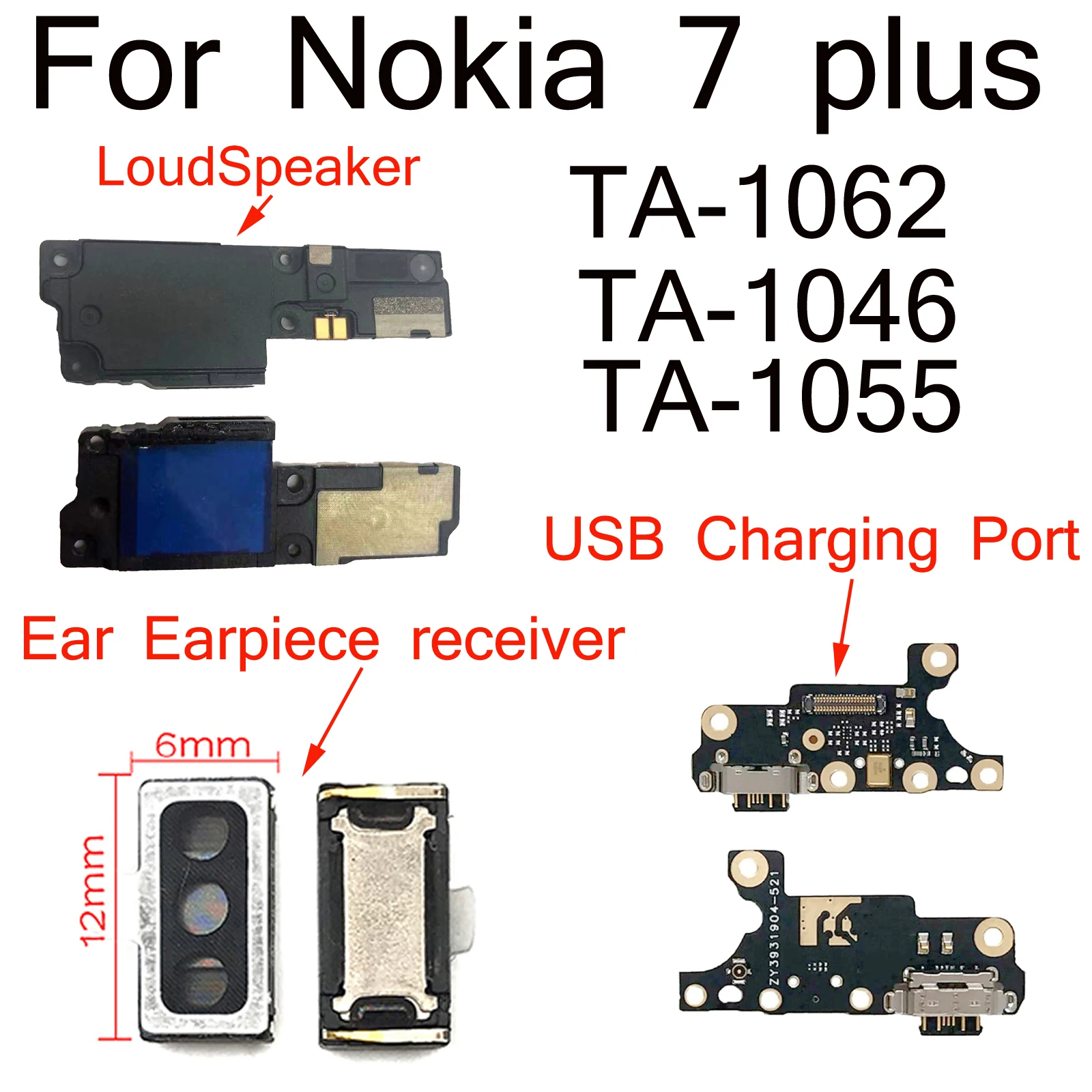 Shyueda для Nokia 7 plus 6 дюймов/E7 Plus TA-1062 TA-1046 TA-1055 громкоговоритель USB-порт зарядки