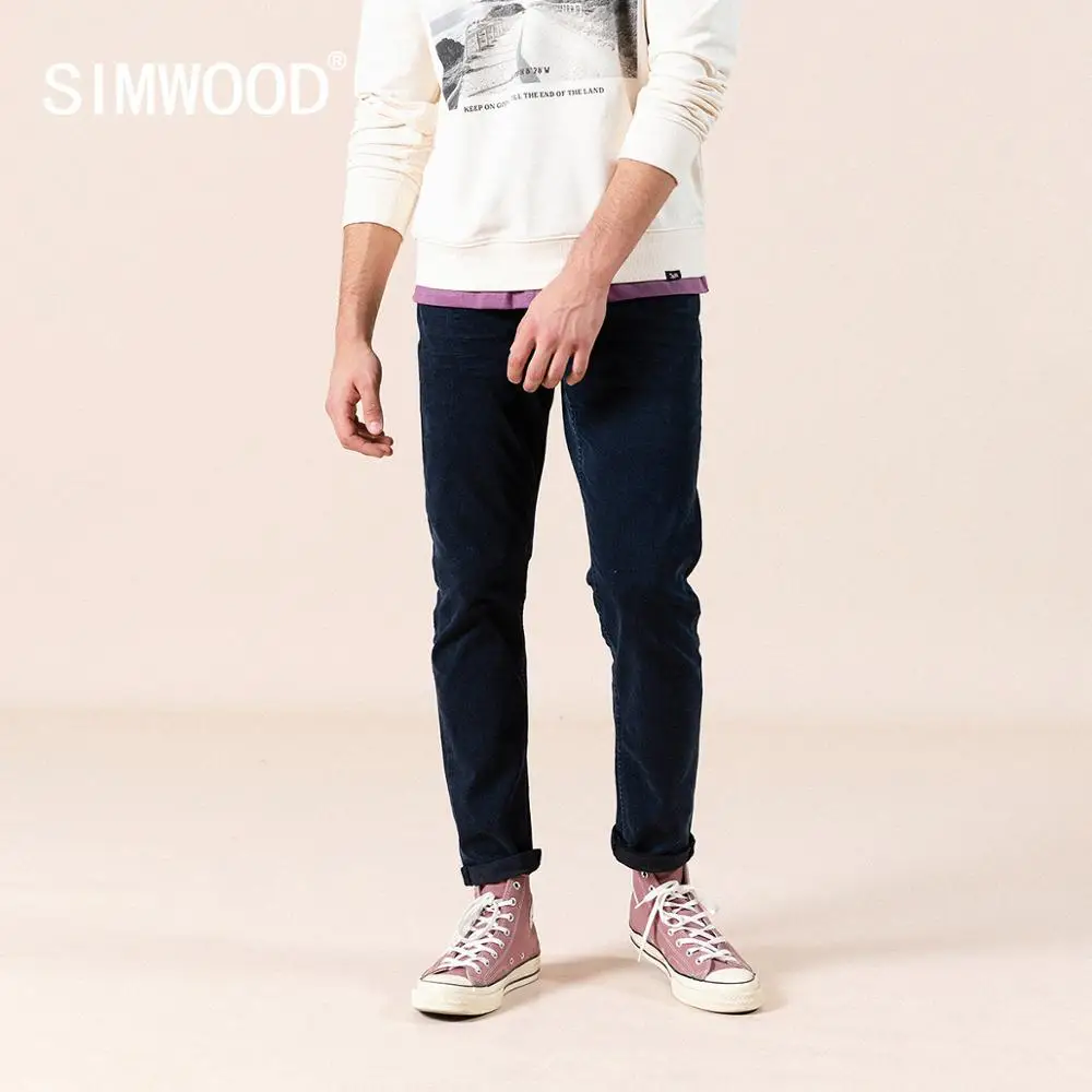 SIMWOOD 2020 Spring New Slim Taper Jeans Men Black Blue Denim Trousers Plus Size High Quality Jean Brand Clothing SJ110162 SIMWOOD 2020 Spring New Slim Taper Jeans Men Black Blue Denim Trousers Plus Size High Quality Jean Brand Clothing SJ110162