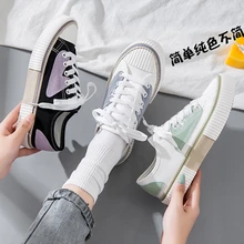 

2021 New Canvas Shoes Women Low Cut Fashion Sneakers Zapatos De Mujer Woman Loafers Casual Skateboard Shoes Ladies High Quality
