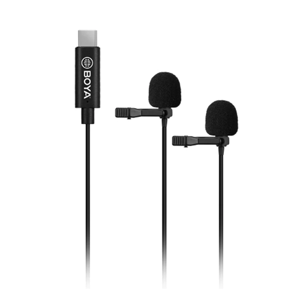 Type-C Dual Mic BOYA BY-M3 телефон цифровой петличный микрофон для iPad Pro Mac PC HUAWEI OPPO VIVO Xiaomi Redmi 8 Android type-C смартфон Vlog - Цвет: Type-C Dual Mic
