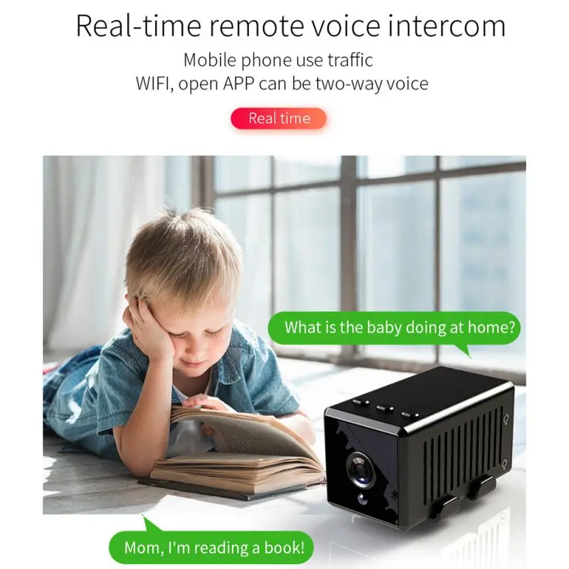 D9 Мини Wi-Fi камера 1080P ночного видения обнаружения движения видеокамера домашний монитор безопасности