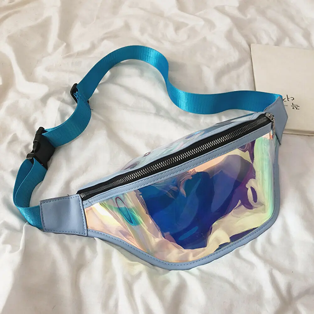 

New Waist Bag Women Pure Color Fanny Pack Laser Crossbody PVC Waist Packs fashion Belt Bag Chest Phone Pouch belt bags