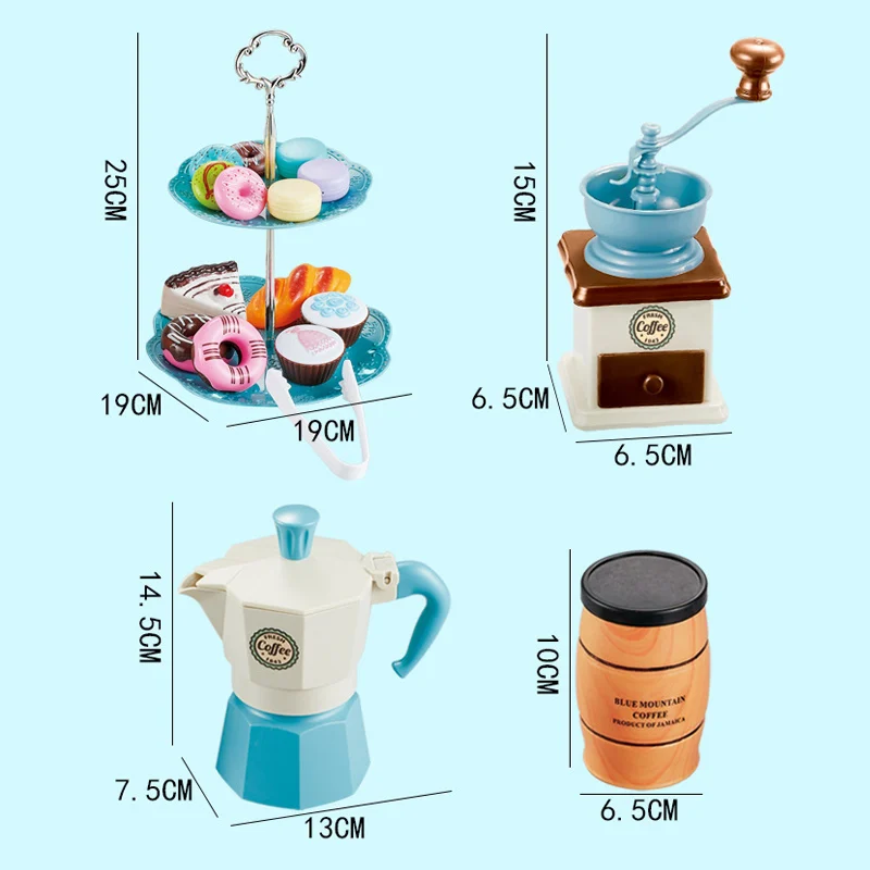 Simulation Coffee Machine Kids Toy Pretend Ice Cream Machine Kitchen Play House Game DIY Dessert Kitchen Set Toy