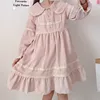 Japanese sweet lolita dress vintage lace peter pan collar corduroy victorian dress kawaii girl gothic lolita op loli cos ► Photo 3/6