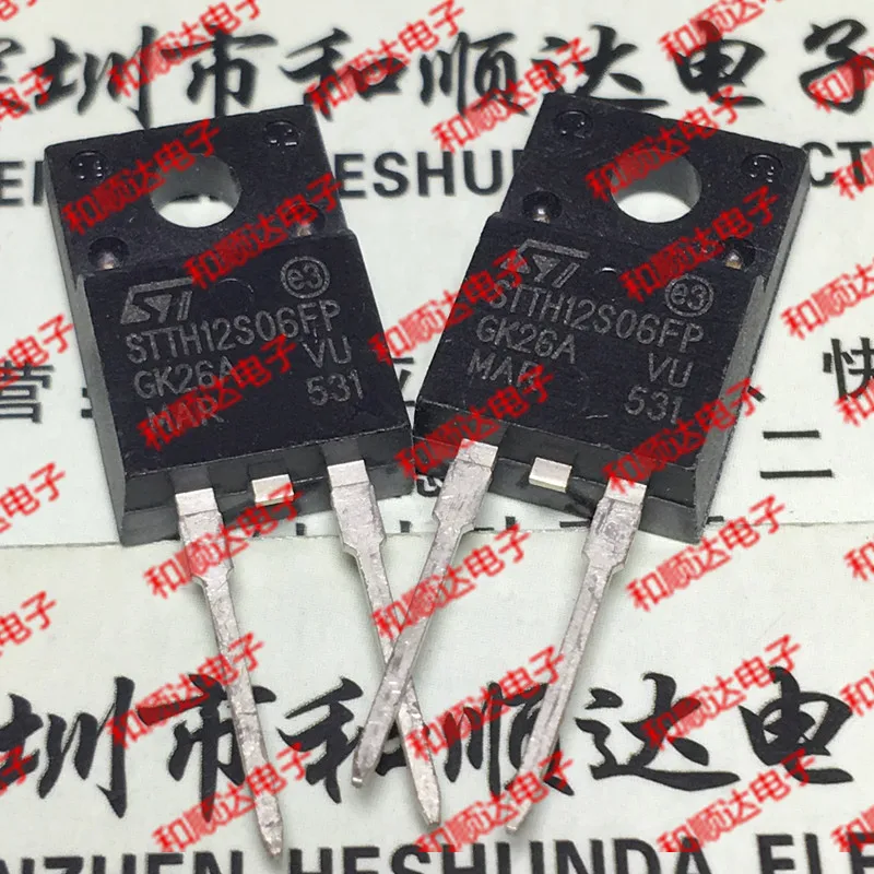 /5 предметов в лоте, STTH12S06FP TO-220F 12A 600V