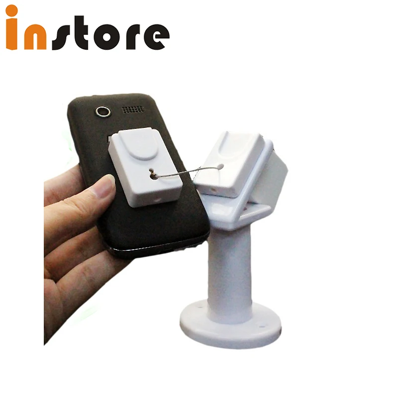 10 pcs/Lot mobile phone security stand anti theft display holder with pull box cable