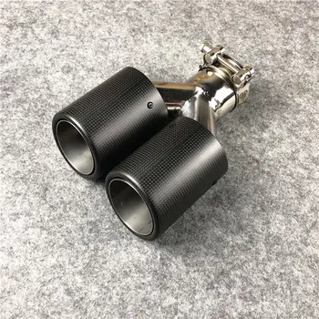 

304 Stainless Steel Mufflers End Pipes Car Universal Exhaust End Tips For Akrapovic Matte Carbon Fiber Exhaust Pipes