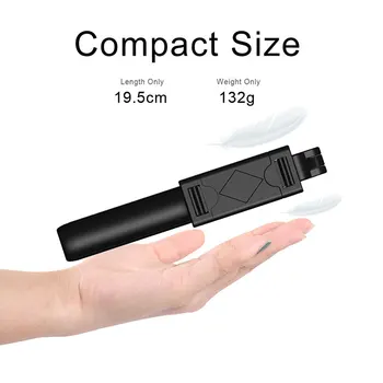 

Portable Bluetooth Selfie Stick Stabilizer Foldable Wireless Tripod Selfie Stick for Camera and Smart Mobile Phone 10m Control