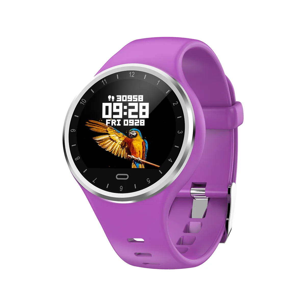 M8 розовые милые умные часы Для женщин Спорт состояние ожидания калории крови Давление сердечного ритма, Смарт-часы с мониторингом IOS/Android - Цвет: purple