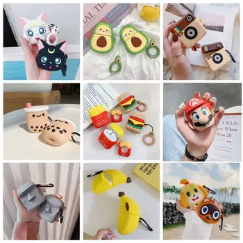 

Wireless Charging Protect Box For Air Pods 2 Case Cute Avocado Earphone Case For Apple AirPods Headphone Case Cover Bags