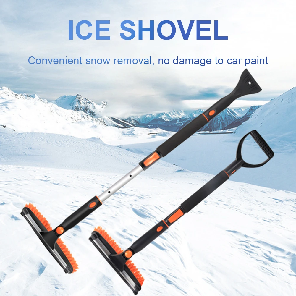 Snow Brush,telescopic Ice Scraper Brush And Removal Shovel, With