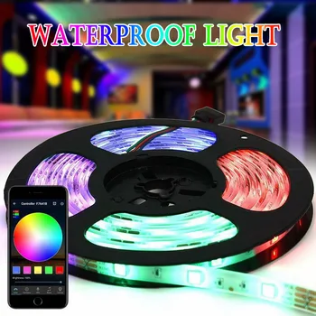 

16.4ft 150LED WIFI Wireless RGB Waterproof Strip Neon Light Kit Home Bars Party CLH@8