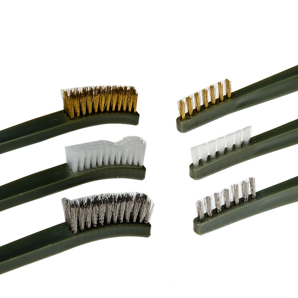 Tactifans Gunsmith 3 шт двухконцевые щетки 6 шт нержавеющие пластиковые палочки для чистки винтовки универсальные Охотничьи аксессуары 9 шт./лот