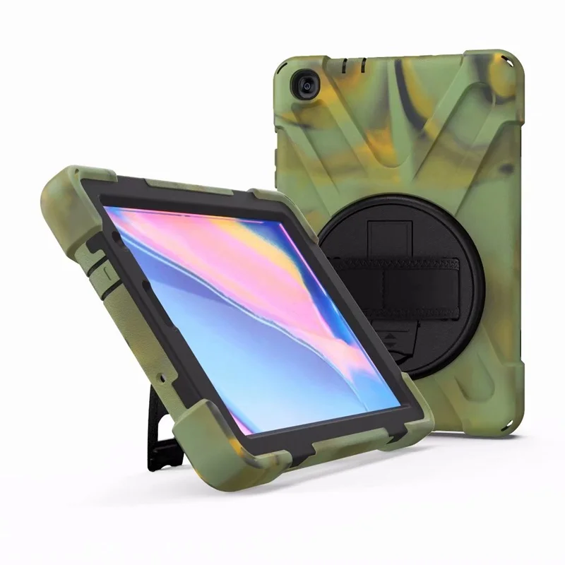 Чехол для Samsung Galaxy Tab A 8,0 дюймов S ручка SM-P200 P205 чехол Подставка для рук и шеи ремень сверхмощный силиконовый Безопасный детский чехол