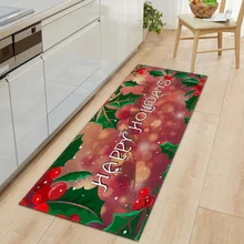 Рождественский узор, напольный коврик, коврик для кухни, гостиной, прочное Рождественское украшение для дома, напольный ковер, нескользящий декоративный коврик