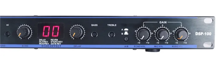 DSP-100 Профессиональный цифровой аудио процессор караоке предусилитель процессор