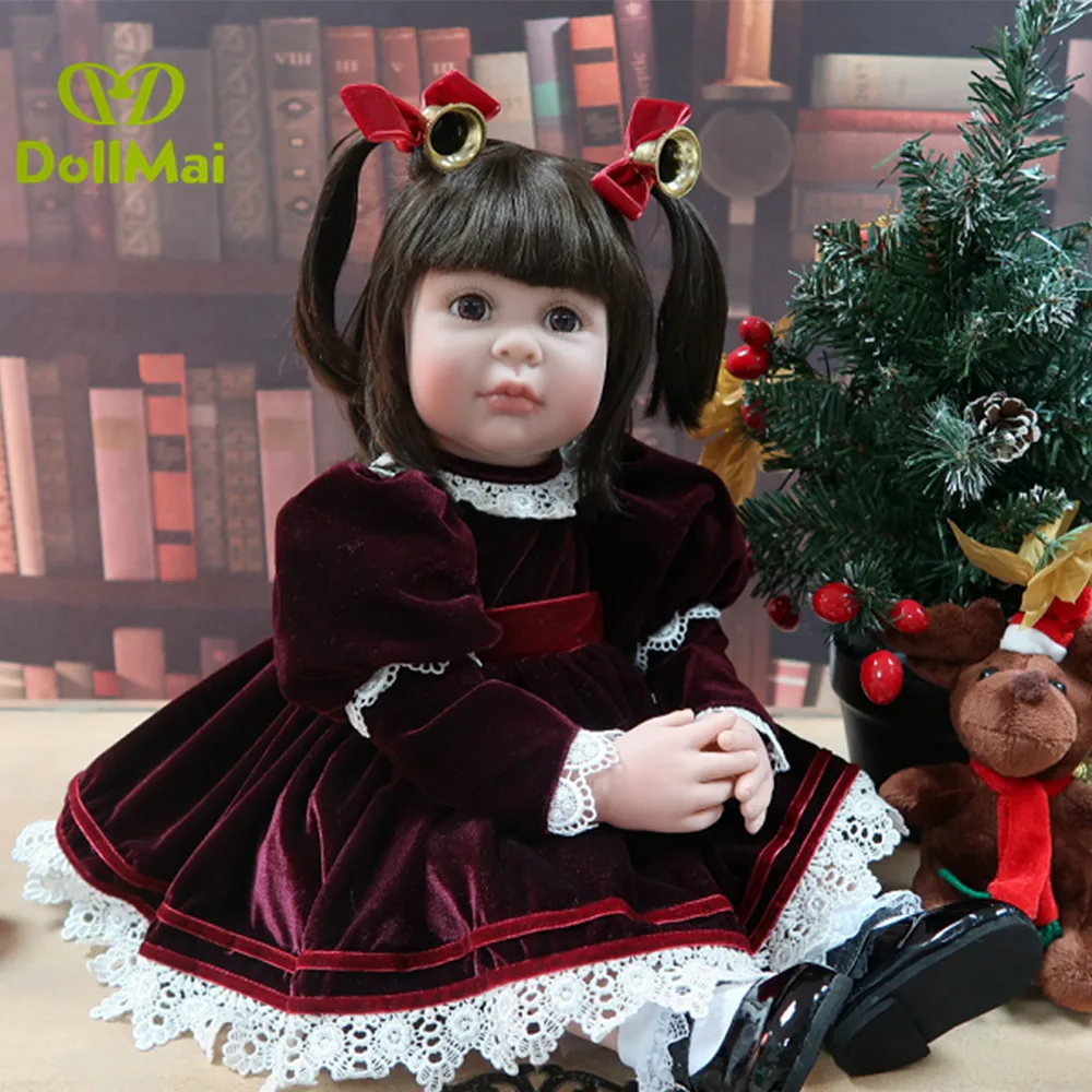 DollMai, Эксклюзивное предложение, куклы для новорожденных, 24 дюйма, 60 см, силиконовые виниловые куклы для новорожденных, благородная принцесса, для малышей