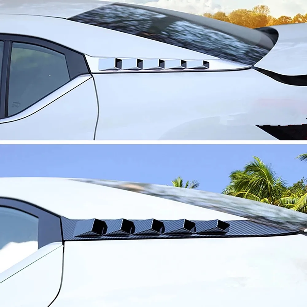 

Car Tail Back Rear window decoration strips Cover trim For Nissan Sentra 2020 2021 ABS Chrome/Carbon Car Styling accessories