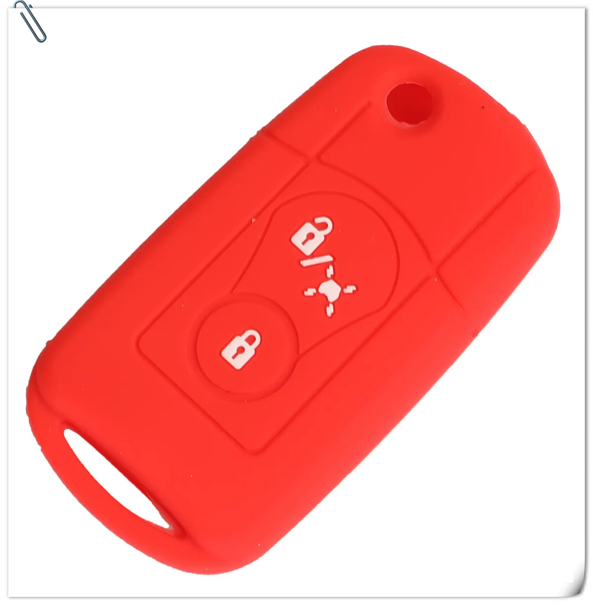 Keyforkess 30pcs custodia protettiva per telecomando in Silicone per vibrazione in pelle adatta per Ssangyong Actyon Kyron Rexton 2 pulsanti pieghevole per auto portachiavi - H2efb91cd37cf4c3b971f5023b0ca6a84p