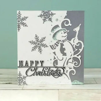 

Merry Christmas Snowman Metal Cutting Dies Stencil Scrapbooking Album Decor Embossing Cards Making DIY Crafts