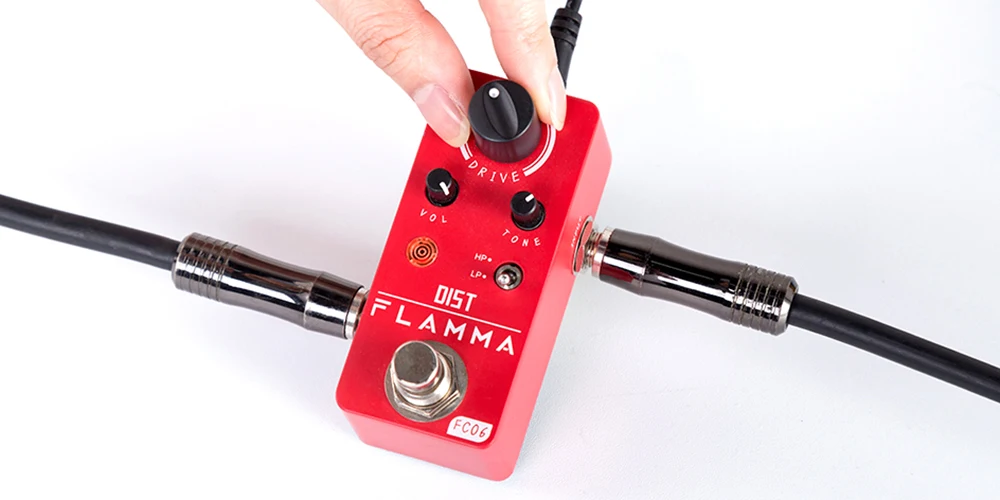 FLAMMA FC06 Distortion Guitar Pedal Electric Guitar Distortion Effects Mini Pedal True Bypass with Power Supply 