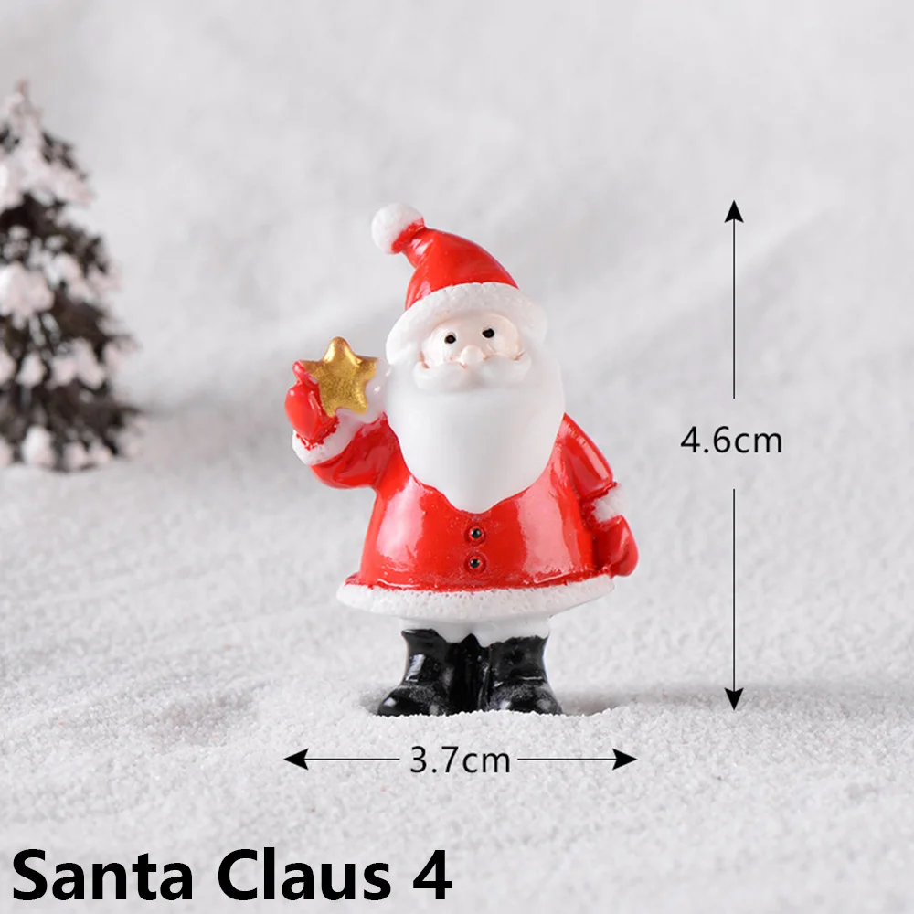 Santa Claus 4 Рождественский орнамент подарок микро бонсай для пейзажа сказочное украшение для дома, сада фигурка снеговика Мини Санта Клаус рождественские украшения - Цвет: Santa Claus 4